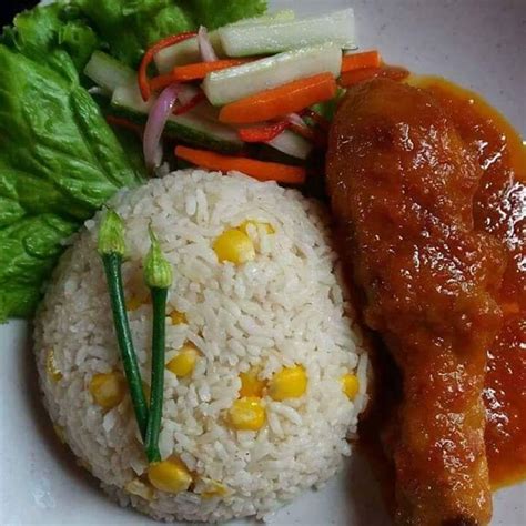 Resep Nasi Jagung Ayam Masak Merah